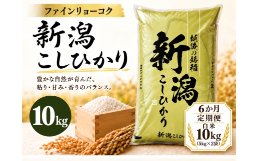 【6か月定期便 令和8年産】《食味鑑定士厳選》新潟県佐渡産コシヒカリ 合計60kg（10kg＝5kg×2袋を毎月お届け全6回） | 新潟県産コシヒカリ 佐渡島産コシヒカリ 佐渡産こしひかり お米 米 こしひかり 白米 精米 おこめ コメ 10キロ 5キロ 定期便 にいがた さど 新潟県 佐渡市