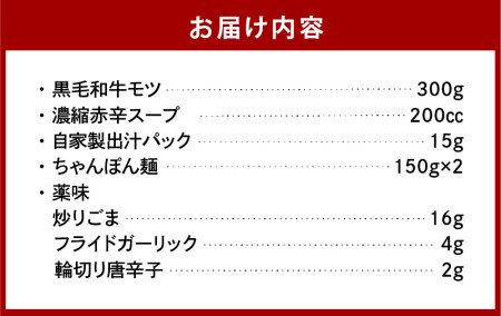【黒毛和牛専門　もつ鍋こうづき】もつ鍋セット赤辛味噌味2～3人前_KO0705