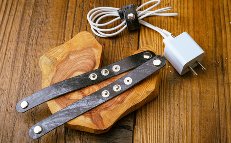 ブライドルレザーコードクリップ＜2本＞｜コードクリップ 革小物 革製品 ブライドルレザー 革 職人  埼玉県 草加市