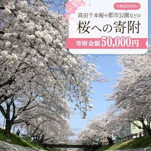 【返礼品なし】高田千本桜や大和高田市内の都市公園などの桜への寄附　1口:50,000円