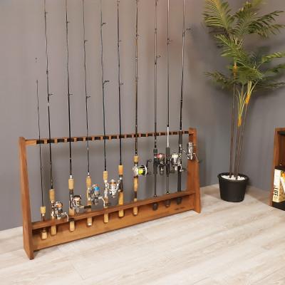 ふるさと納税 横手市 WOOD WORKS ロッドスタンド20本掛け 本体カラー:ブラウン/フェルトカラー:グリーン |  | 02