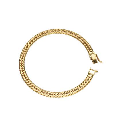 ふるさと納税 魚津市 K18 ダブル六面喜平ブレスレット 20cm-20g造幣局検定マーク入り