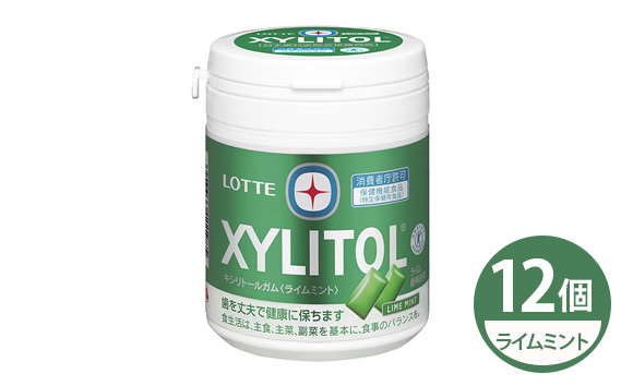 キシリトールガム ライムボトル 12個 | ガム キシリトール ライム お菓子 おやつ 特定保健用食品 LOTTE 株式会社ロッテ 埼玉県 狭山市