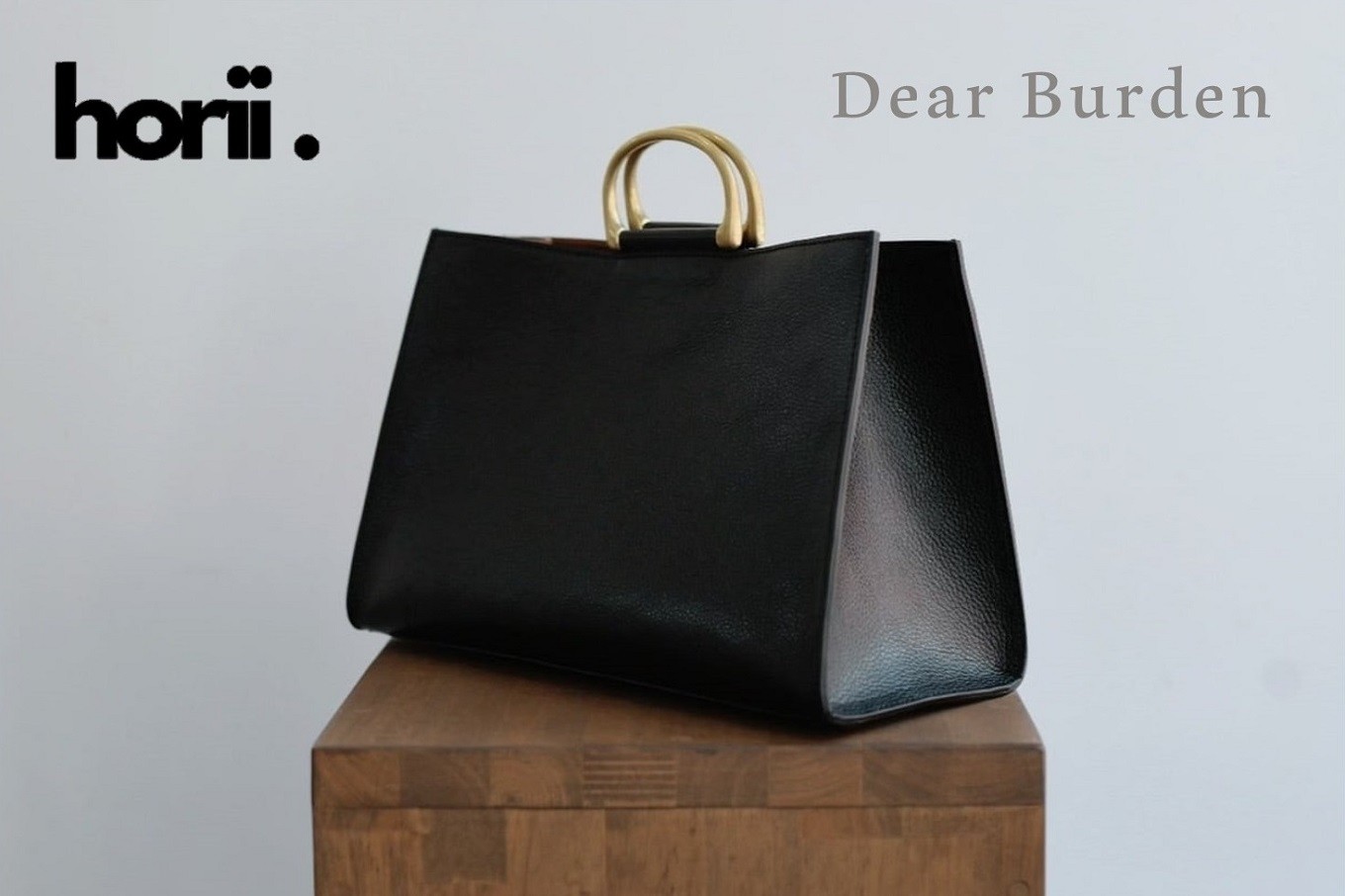 
            【horii.】 トートバッグ “ディア・バーデン” ブラック （140-7-BK）Dear Burden PAGOT 本革 レザーバッグ レディースバッグ 受注生産 
          