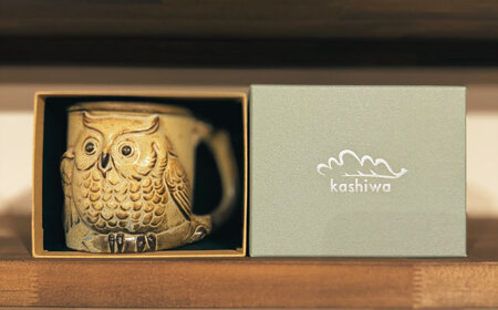 【瀬戸焼】動物マグ　フクロウ（M40）　/　瀬戸焼 ギフト マグ マグカップ コップ カップ[BBAJ022]