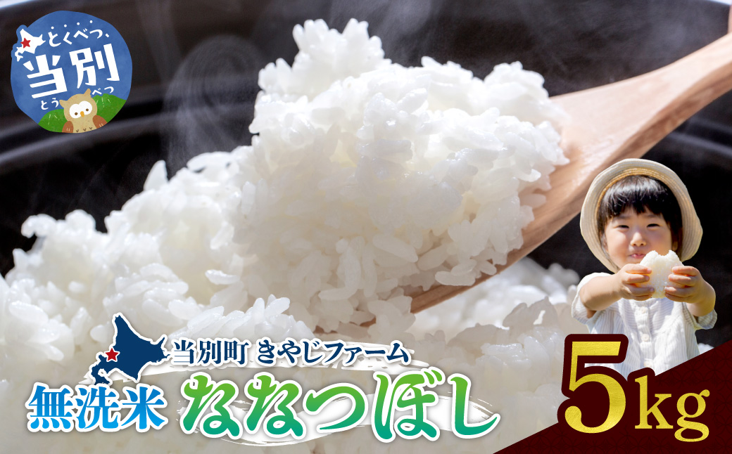 【令和8年度産先行受付】きやじファーム　無洗米ななつぼし5kg_tb35-001