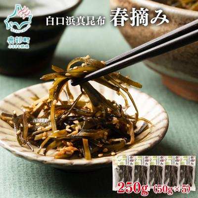 ふるさと納税 鹿部町 【北海道鹿部町産】白口浜真昆布 春摘み 250g(50g×5)SS45-2