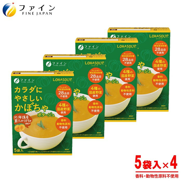 【ふるさと納税】H-250　からだにやさしいかぼちゃポタージュ5袋×4個セット