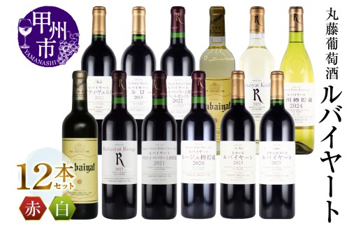 丸藤葡萄酒 ルバイヤートワイン12本セット（MG）G53-650　【ワイン 赤ワイン 白ワイン Wine わいん 甲州市 山梨県】
