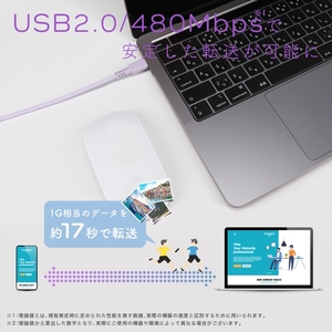 MOTTERU(モッテル) しなやかで絡まない 240W対応 USB-C to USB-C シリコンケーブル 急速充電 データ転送 2.0ｍ カラバリ全8色 ２年保証（MOT-SCB240CCG200