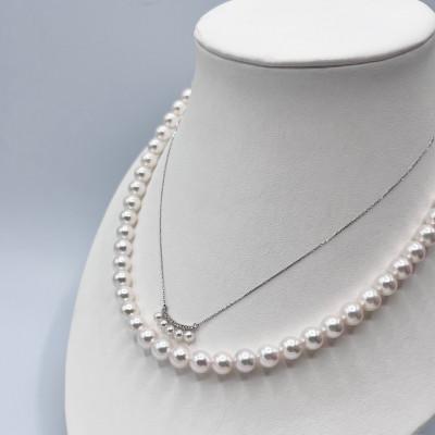 ふるさと納税 伊勢市 PT900/850ダイヤモンド0.07ct アコヤ真珠ペンダント3.5mmUP　1889 |  | 02