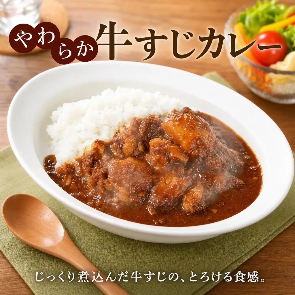 牛すじカレー 2個 中辛 じゃがいも 牛 牛肉 肉 業務用 レトルトカレー 保存食 備蓄 まとめ買い 北海道 弟子屈町 3743