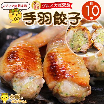 ふるさと納税 香取市 8秒に1本売れてます!手羽先餃子10本セット/水郷のとりやさん