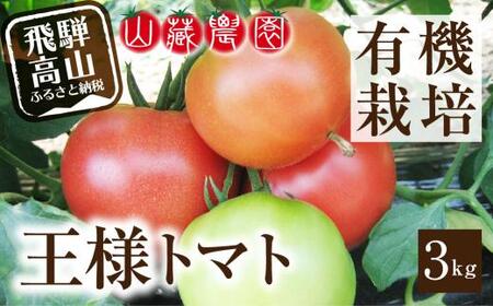 【2025年夏 先行予約】（8月上旬から順次発送予定）飛騨高山産 有機トマト「王様トマト」3kg | 大玉トマト とまと 麗月 れおん 野菜 樹熟 飛騨高山 山藏農園 JC011