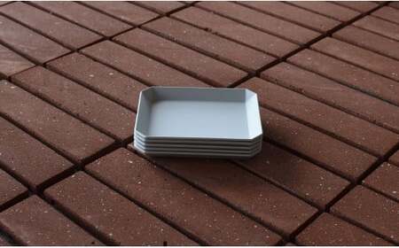 1616/ TY Square Plate 130 Grey 5枚セット【1616/arita japan】有田焼 食器 器 皿 小皿 角皿 スクエア プレート グレー シンプル 35000円 3.5
