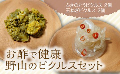 《お酢で健康》野山のピクルスセット(ふきのとうピクルス、玉ねぎピクルス 各2個) F4D-2256