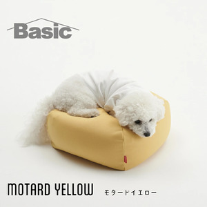 【モタードイエロー】犬をダメにするクッション Sサイズ スクエアペットクッション
