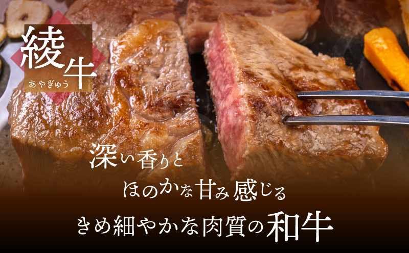 A4A5等級 黒毛和牛 霜降り 綾牛ロースステーキ（４００ｇ） 赤身 とろける