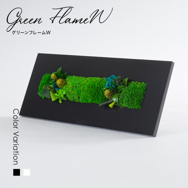 グリーンフレームW 花 お花 プリザーブドフラワー ギフト プレゼント お祝い 誕生日 お供え アレンジ インテリア 東京都 墨田区【白フレーム】