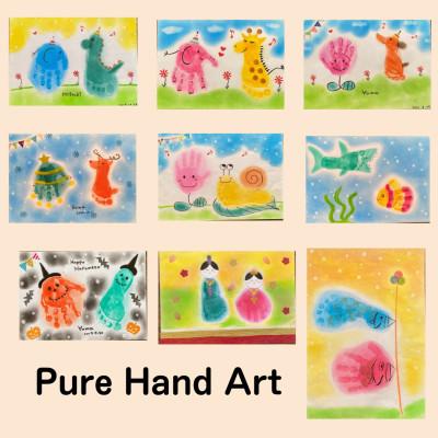 ふるさと納税 安城市 出産祝いに「手がよごれない!パステル手形足形アート」　制作キットと手形足形アートの布バッグ |  | 03