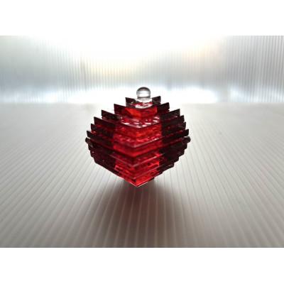 ふるさと納税 京丹後市 アンティーク ガラス細工の置物 「なりたい自分に変わる【手のひらガラス】 赤」イメージカラーのギフト |  | 01