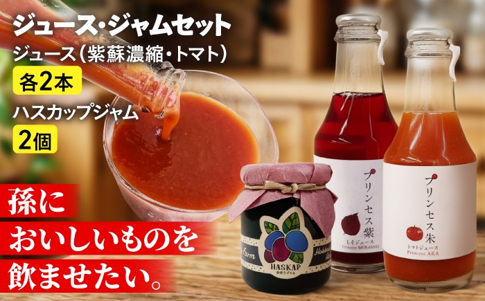 
                  厚真のお母さん手づくりジュース（紫蘇・トマト150ml×各2本）＆土居農園ハスカップジャムセット《厚真町》【手づくりグループあすなろ】 しそ 紫蘇 とまと トマト ジュース 手づくり ハスカップ ジャム セット 北海道 [AXAQ003]
                