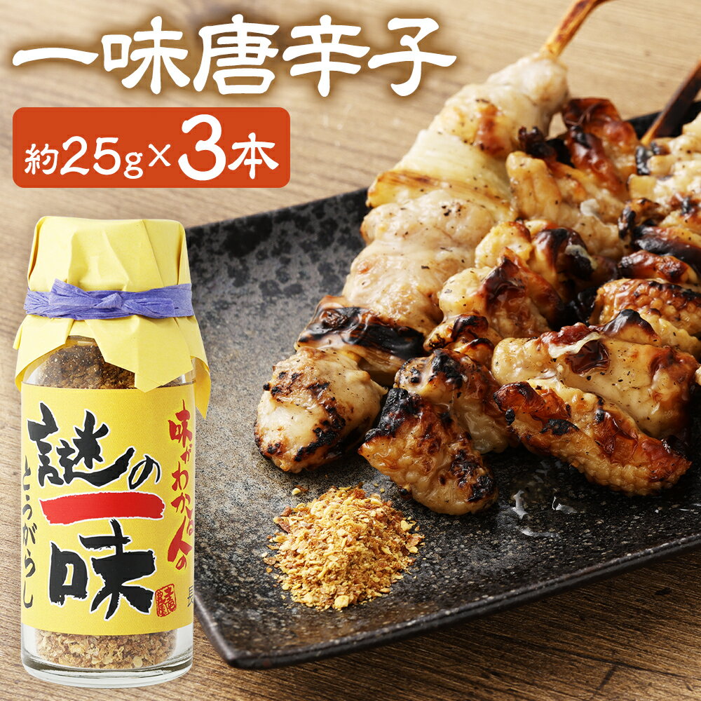 【ふるさと納税】謎の一味唐辛子 激辛 約25gx3本 一味 唐辛子 とうがらし 香辛料 調味料 スパイス 長崎市 送料無料