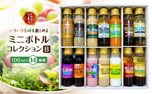 野菜村ドレッシング ミニボトルコレクション B 各100ml 各1本 合計14本 ドレッシング 調味料 静岡 浜松市 [№5360-1593]