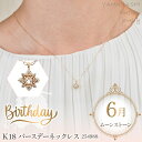 【ふるさと納税】 『特別寄附金額 期間限定 9/10まで』 K18バースデーネックレス　ムーンストーン　6月　管理番号254988　×1本 ふるさと納税 人気 おすすめ ランキング アクセサリー 宝石 ジュエリー 高級 記念日 プレゼント 山梨県 笛吹市 送料無料 天然石 218-041