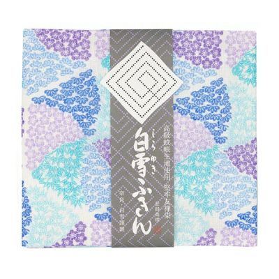 白雪友禅ふきん 松竹梅 2枚セット （ピンク・ブルー） ふきん 布巾 台拭き キッチンクロス 友禅染め 蚊帳生地 吸湿 保湿 ふんわり ハンカチ タオル おしぼり 返礼品 寄付 お絞り 食器拭き 贈り