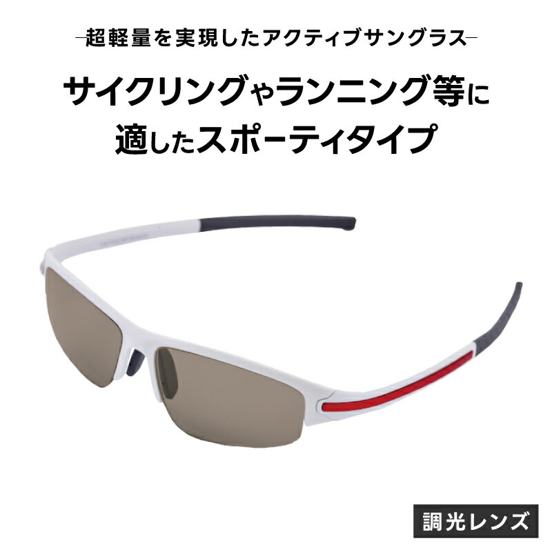 【ふるさと納税】超軽量を実現したアクティブサングラス　DDG/001 調光（BI-SP-R-SB）[O-14215] /サングラス 軽量 軽い フレーム スポーツ チタン レンズ ファッション メガネ めがね 眼鏡 福井県鯖江市