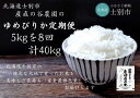 【ふるさと納税】（産直の谷農園）※定期便※　産地直送米「ゆめぴりか」（5kg×8ヵ月）