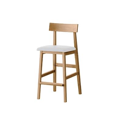 ふるさと納税 筑後市 トールチェア ホワイトオーク/座面:Chrat7アイボリー【高野木工】