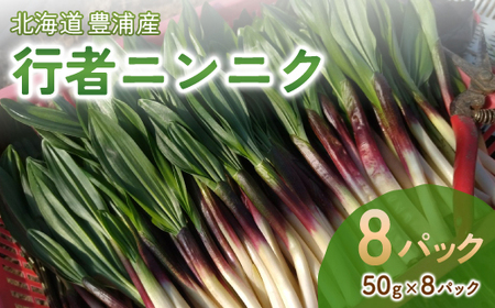 【令和8年2月上旬以降発送】行者ニンニク 50g×8パック　北海道 豊浦町産 アイヌネギ ヒトビロ キトビロ TYUK004