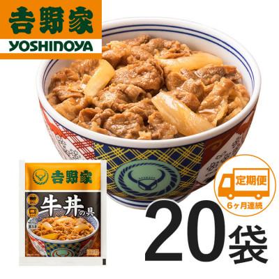 ふるさと納税 加須市 【毎月定期便】吉野家牛丼の具20食セット全6回