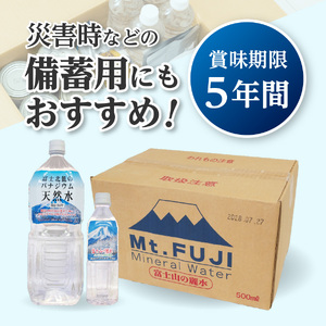 ミネラルウォーター 富士山の麗水　500ml　96本 防災グッズ