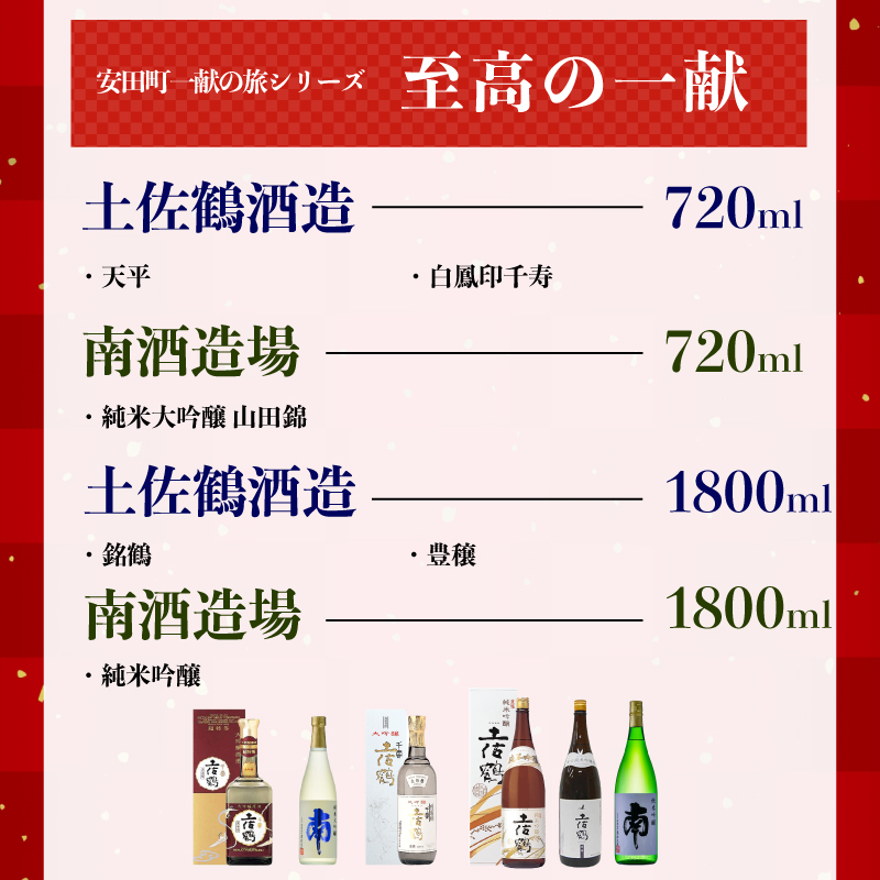 【安田町一献の旅シリーズ】 日本酒 至高 一献 至高の一献 地酒 1本 厳選 酒 土佐鶴酒造 南酒造 父の日 母の日 お祝い 晩酌 お楽しみ おまかせ お任せ 常温 冷酒 熱燗 ぬる燗 山田錦 大吟醸