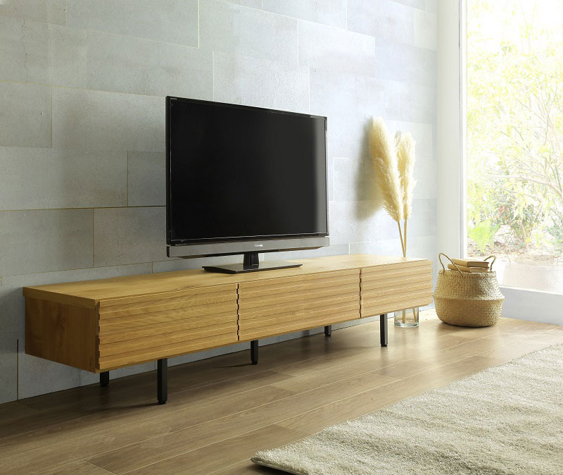 【ふるさと納税】KTLB 210サイズ テレビ台 オーク 幅210cm 奥行き42cm 高さ36cm 完成品 テレビボード テレビラック ローボード TV台 TVボード シンプル 無垢材 インテリア リビング 送料無料