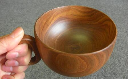 旭川産の槐（えんじゅ）スープカップ ペア