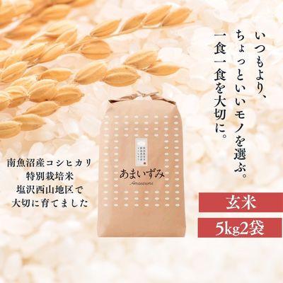 ふるさと納税 南魚沼市 【令和8年産新米先行予約】南魚沼産コシヒカリ あまいずみ 玄米5kg×2袋 特別栽培米