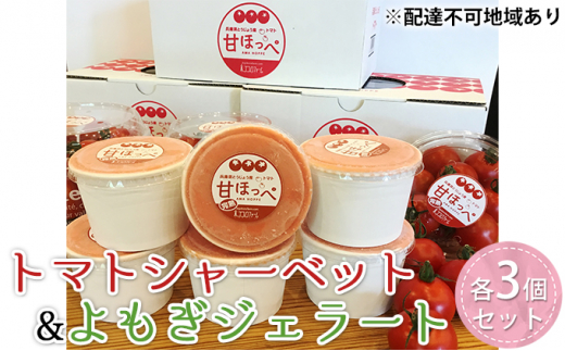 
mogiyomogiのトマトシャーベット『甘ほっぺソルベ』&よもぎジェラート『チョコもぎ』各3個セット
