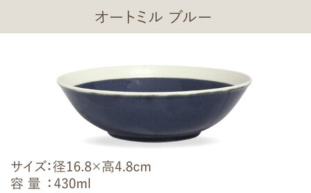 【美濃焼】[軽量食器] TLPリムバンド ブルー  9インチ クープ×2枚/オートミル×2枚 ペア【井澤コーポレーション】食器 プレート ボウル [TBP098]