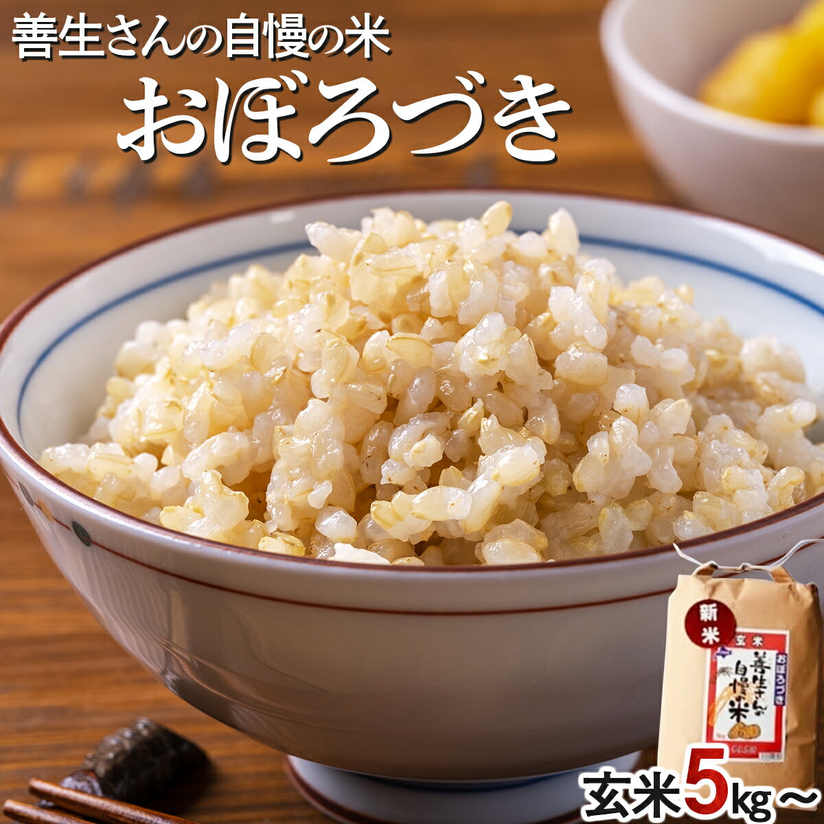 【ふるさと納税】《令和7年産！》『100%自家生産玄米』善生さんの自慢の米 玄米おぼろづき5kg~80kg※一括発送【06122】