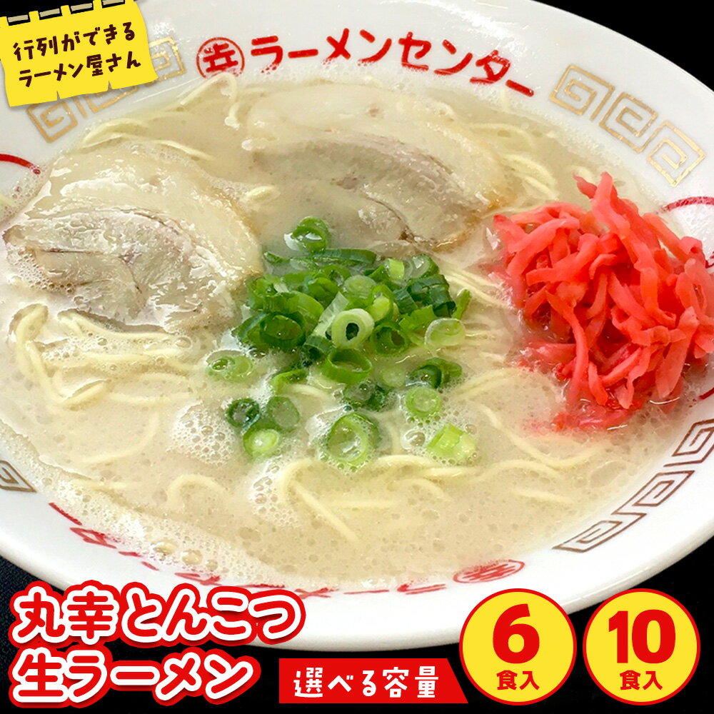 【ふるさと納税】丸幸とんこつ生ラーメン │ 数量が選べる 6食入り 10食入り ラーメン 生ラーメン とんこつラーメン 九州とんこつ とんこつ 豚骨スープ あっさり ご当地ラーメン 九州豚骨 買い置き まとめ買い K015P001