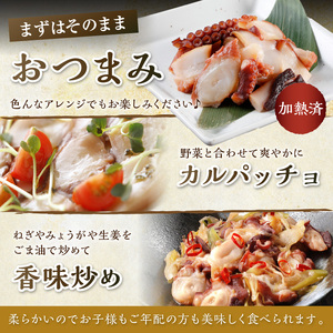柳だこの燻製（塩味）セット【足180g×2・スライス150g】_I012-0650