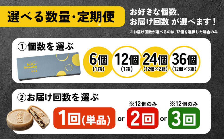 ゲランド塩入り バター最中 12個 定期便【3カ月】【42002AB0301】 【定期便3回】12個