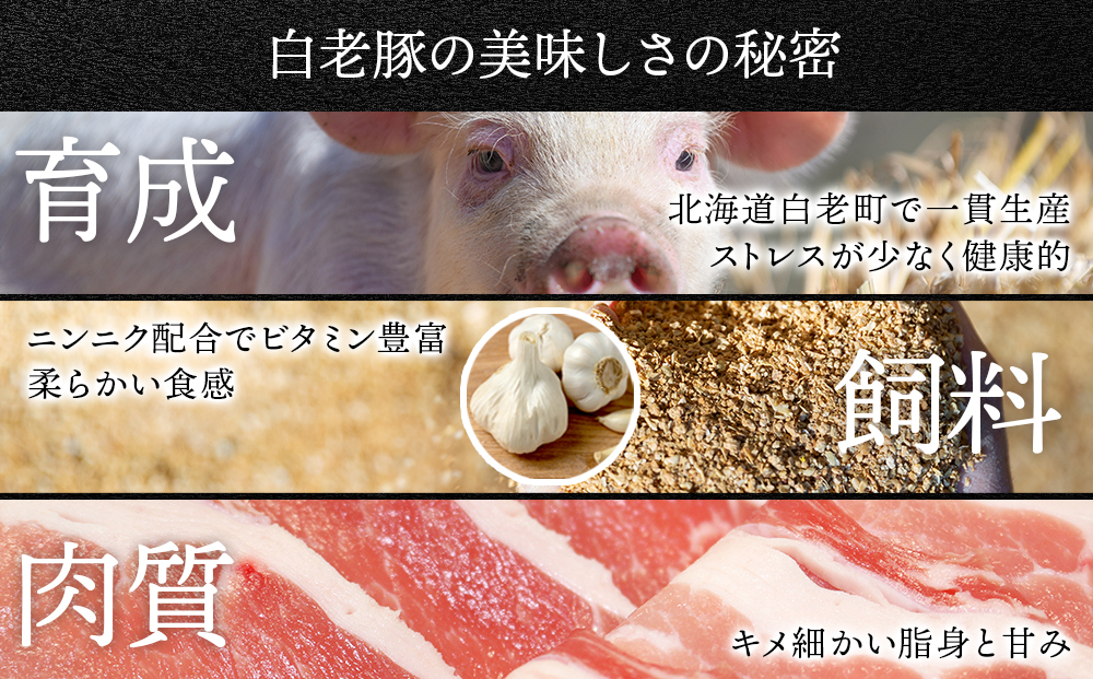 【定期便 6カ月】北海道産 白老豚 モモ スライス 400g×６パック セット 冷凍  豚肉 料理  BV062_イメージ3