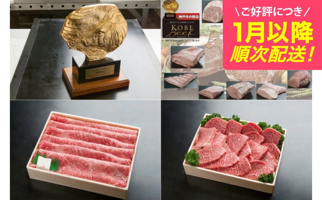 神戸牛 すき焼き・しゃぶしゃぶ・焼肉用（2.1kg） (TY-SYS10) / 牛肉 霜降り 但馬牛 黒毛和牛 国産牛 肩 モモ ロース しゃぶしゃぶ肉 すき焼き肉 すき焼きセット すきやき肉 すき焼