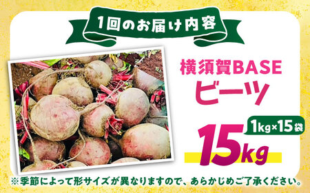 【全3回定期便】横須賀BASEビーツ 15kg（1kg×15袋）【ゆり子ファーム】[AKCR014]