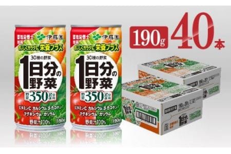 伊藤園 1日分の野菜 190g（缶20本入り×２ケース）【飲料 野菜ｼﾞｭｰｽ 備蓄 野菜ジュース 野菜 飲料類 野菜ｼﾞｭｰｽ 長期保存 野菜ｼﾞｭｰｽ 野菜飲料 ﾐｯｸｽｼﾞｭｰｽ 野菜ｼﾞｭｰｽ 野菜汁 ｼﾞｭｰｽ 飲料 ｿﾌﾄﾄﾞﾘﾝｸ 野菜ﾐｯｸｽｼﾞｭｰｽ 送料無料 野菜ｼﾞｭｰｽ 飲料 野菜ｼﾞｭｰｽ】